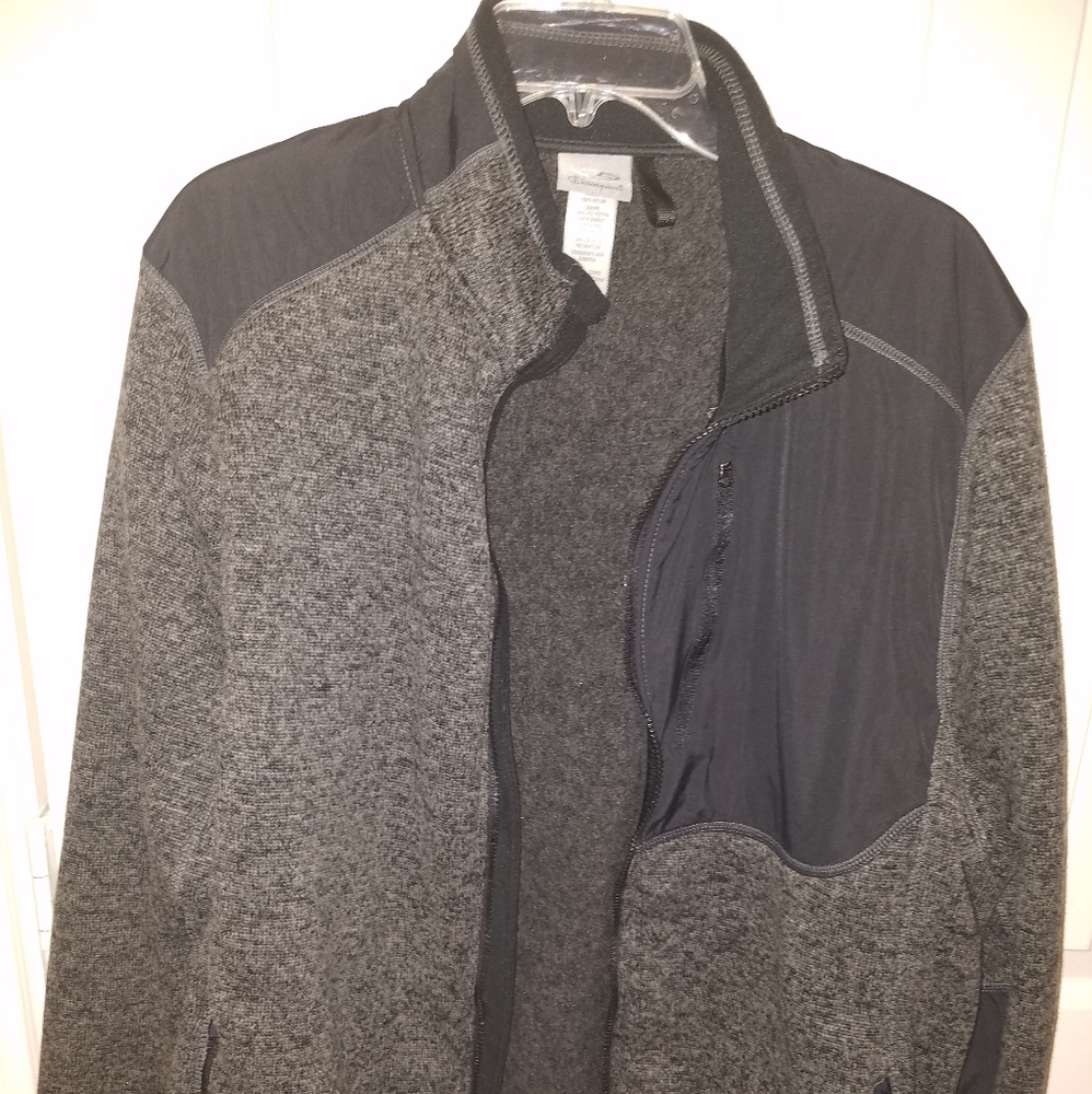CHAMPION grey and black sherpa zip up jacket size L